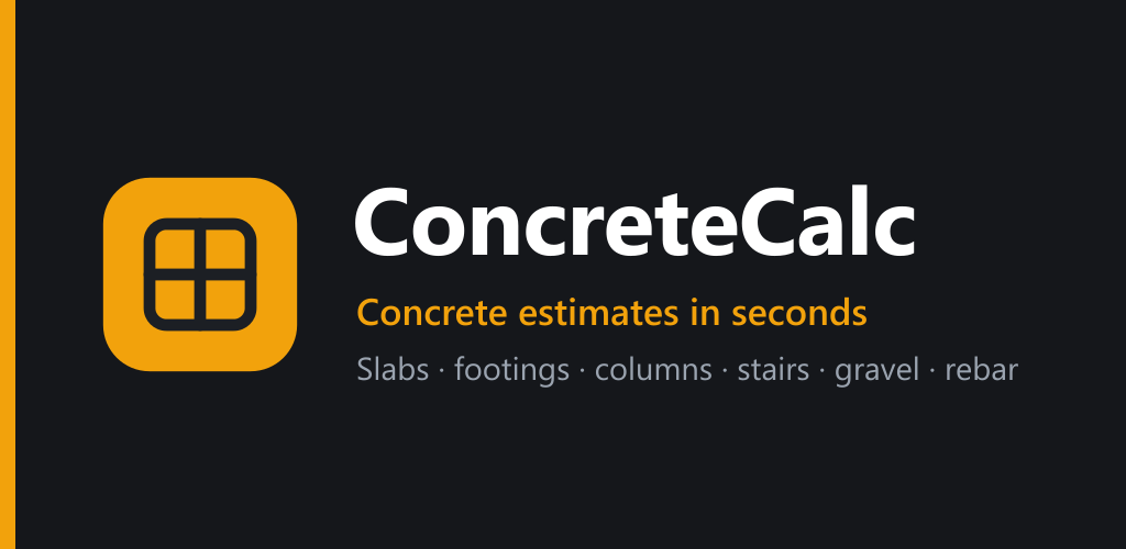 ConcreteCalc feature graphic