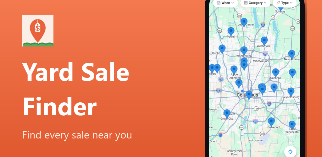 Yard Sale Finder feature graphic